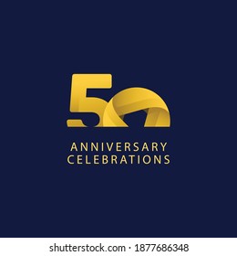 50 years anniversary design template.