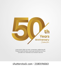 50 years anniversary design template. vector template illustration