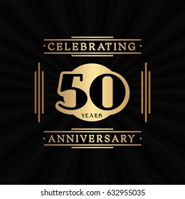 50 years anniversary design template. Vector and illustration.

