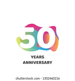 50 Years anniversary design. Vector illustration eps 10