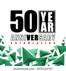 50 Years anniversary elebration vetor template design illustration