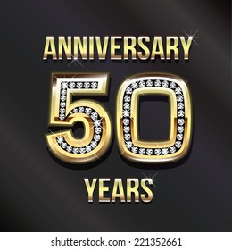 50 years anniversary greeting card. 