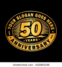 50 years anniversary. Anniversary logo design.