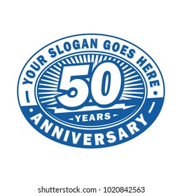 50 years anniversary. Anniversary logo design.