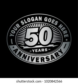 50 years anniversary. Anniversary logo design.