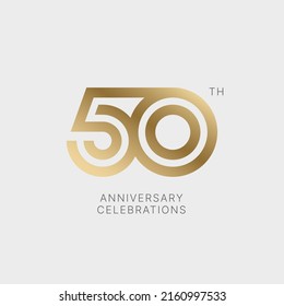 50 years anniversary logo design on white background for celebration event. Emblem of the 50th anniversary. svg