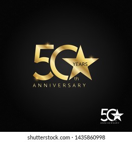 50 years anniversary logo, icon and symbol vector illustration