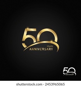 50 years anniversary logo, icon and symbol vector illustration