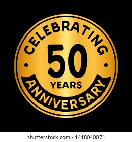 50 years anniversary logo template. Vector and illustration.