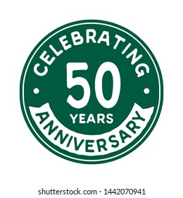 50 years anniversary logo template. Vector and illustration.