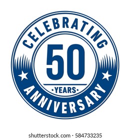 50 Years Anniversary Logo Template Vector Stock Vector (Royalty Free ...