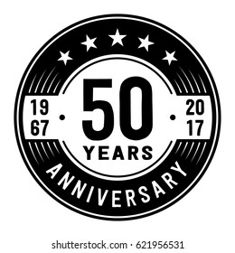 50 Years Anniversary Logo Template Vector Stock Vector (Royalty Free ...