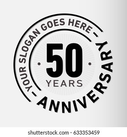 50 years anniversary logo template. Vector and illustration.