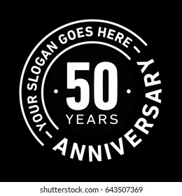 50 years anniversary logo template. Vector and illustration.