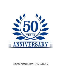 50 Years Anniversary Logo Template. 