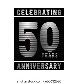 50 years anniversary logo. Vector and illustration.