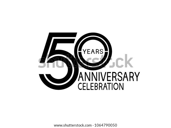 50 Years Anniversary Logotype Multiple Line Stock Vector (Royalty Free ...