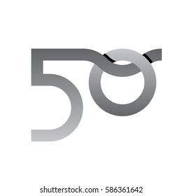 50 years anniversary number vector