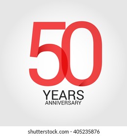 50 years anniversary, signs, symbols. simple design.