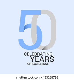 50 years anniversary, signs, symbols. simple design.