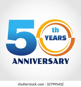 50 Years Anniversary Template Logo Stock Vector (Royalty Free ...