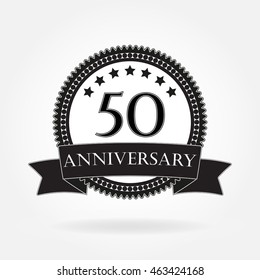 50 Years Anniversary Template Ribbon 50th Stock Illustration 484426801 ...