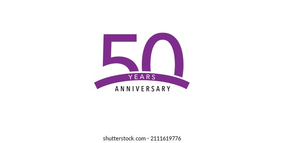 50 years anniversary vector icon, logo. Design element with graphic sign and number for 50th anniversary