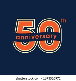 50 Jahre Jubiläum Vektorillustration Logo, Ikone. Grafisches Design-Element mit der Nummer für 50-jährige Jubiläumskarte oder Banner