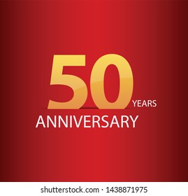 50 years anniversary vector, style  for celebration, logo template