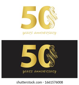 vector de 50 años, estilo de celebración, plantilla de logotipo
