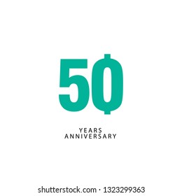 50 Years Anniversary Vector Template Design Illustration.