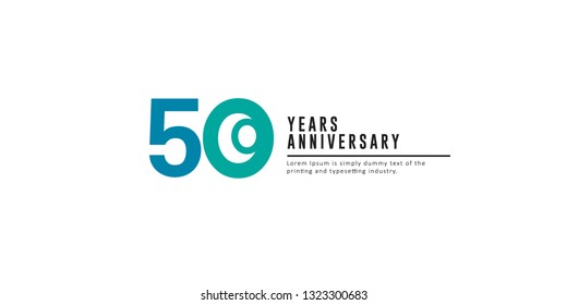 50 Years Anniversary Vector Template Design Illustration.