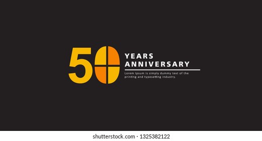 50 Years Anniversary Vector Template Design Illustration.