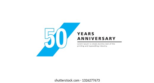 50 Years Anniversary Vector Template Design Illustration.