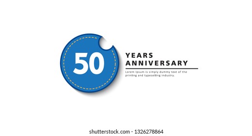 50 Years Anniversary Vector Template Design Illustration.