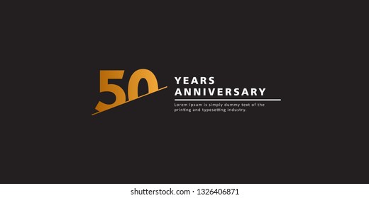 50 Years Anniversary Vector Template Design Illustration.