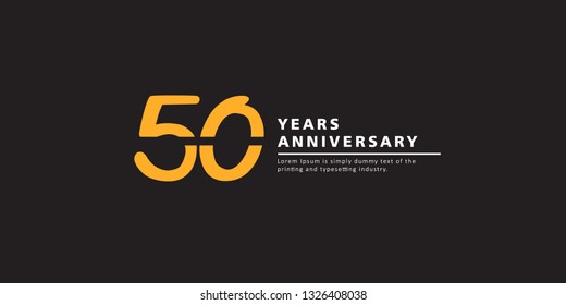 50 Years Anniversary Vector Template Design Illustration.