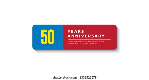 50 Years Anniversary Vector Template Design Illustration.