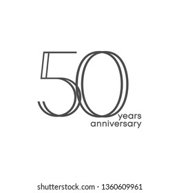 50 Years Anniversary Vector Template Design Illustration