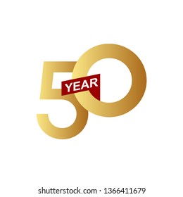 50 Years Anniversary Vector Template Design Illustration