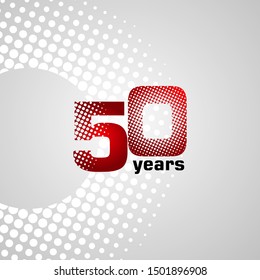 50 Years Anniversary Vector Template Design Illustration