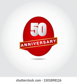 50 Years Anniversary Vector Template Design Illustration