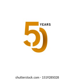 50 Years Anniversary Vector Template Design illustration