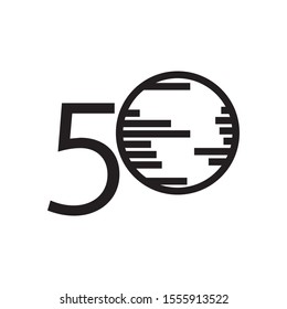 50 Years Anniversary Vector Template Design Illustration