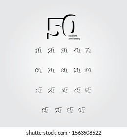 50 Years Anniversary Vector Template Design Illustration