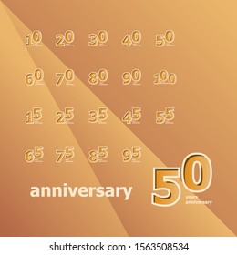 50 Years Anniversary Vector Template Design Illustration