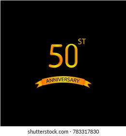 50 years anniversary vector , 50 th year birthday logo label