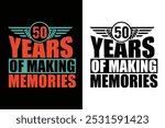 50 years birthday t shirt design