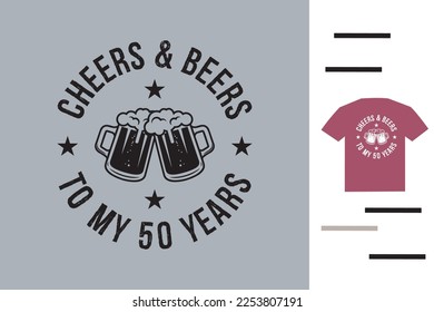 50 years birthday t shirt design svg
