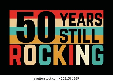 50 years birthday t shirt design